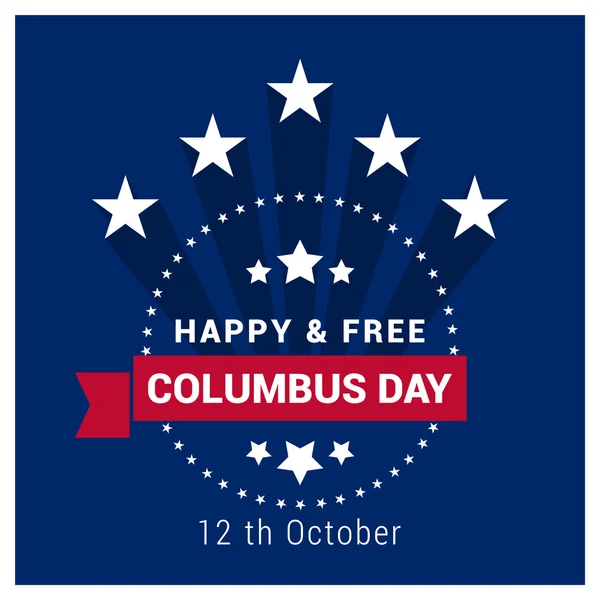 Happy dag van Columbus poster — Stockvector