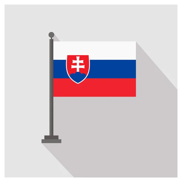 Eslovaquia bandera del país — Vector de stock