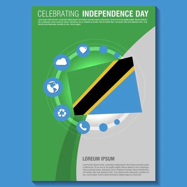 Volante del Día de la Independencia de Tanzania — Archivo Imágenes Vectoriales