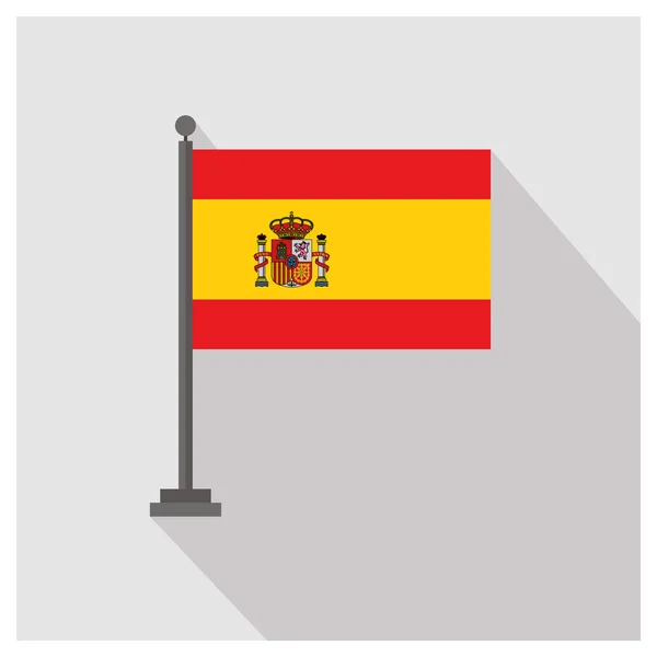 Spanien land flagga — Stock vektor