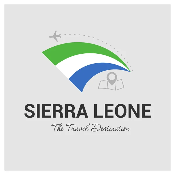 Logotipo de viaje Sierra Leona — Vector de stock