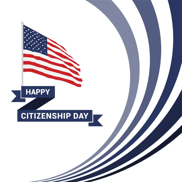 Amerikan vatandaşlığı gün Poster — Stok Vektör