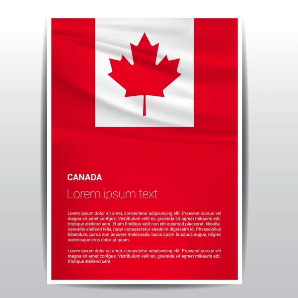 Σημαία του Καναδά πρότυπο φυλλάδιων — Διανυσματικό Αρχείο