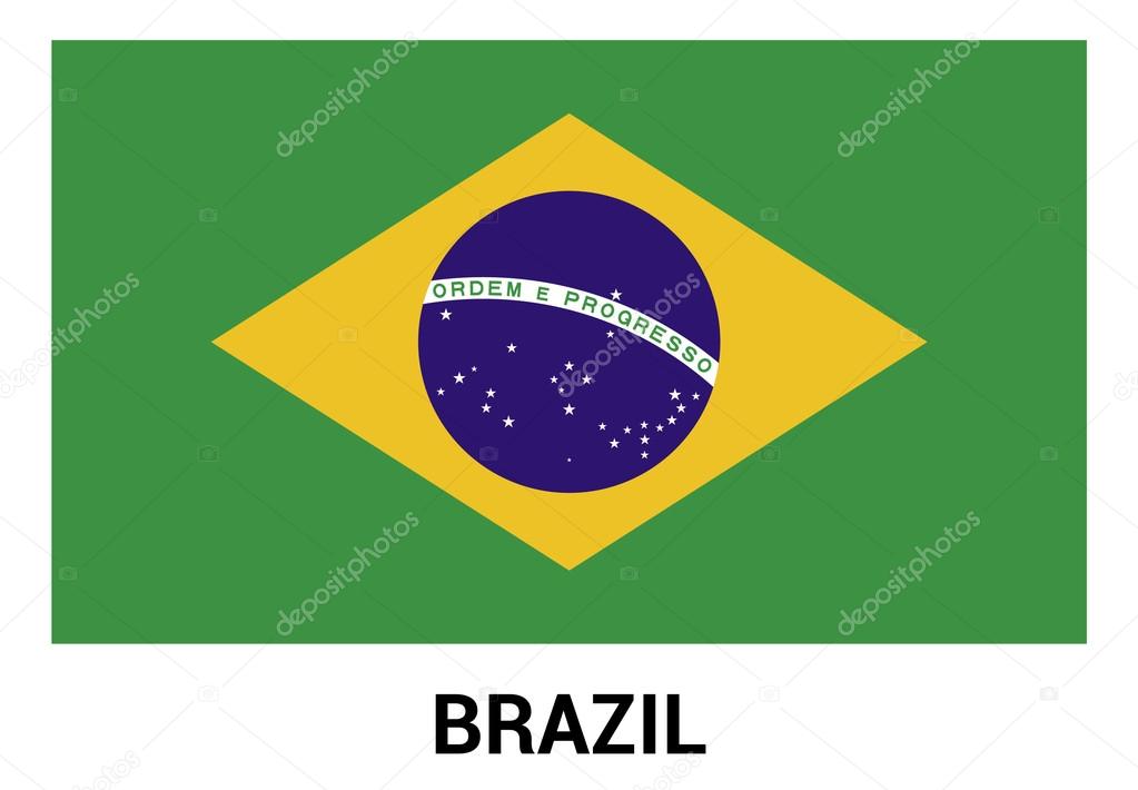 Brazil flag in official colors