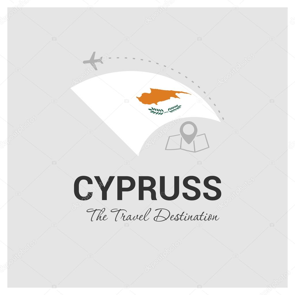Cyprus The Travel Destination logo, Vector illustration of travel company logo design