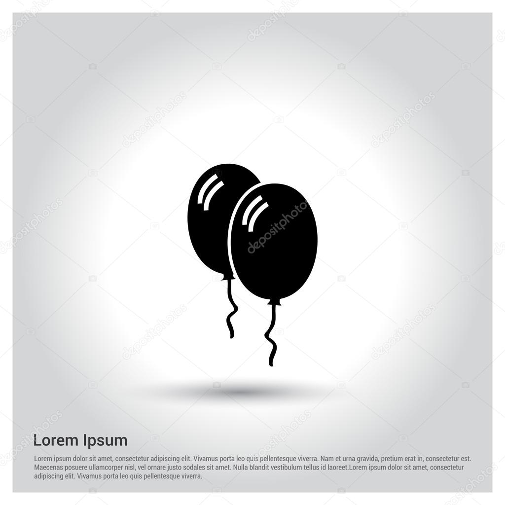 Holiday balloons icon. vector illustration