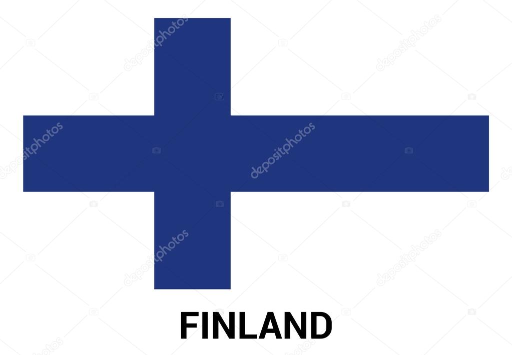 Finland flag in official colors