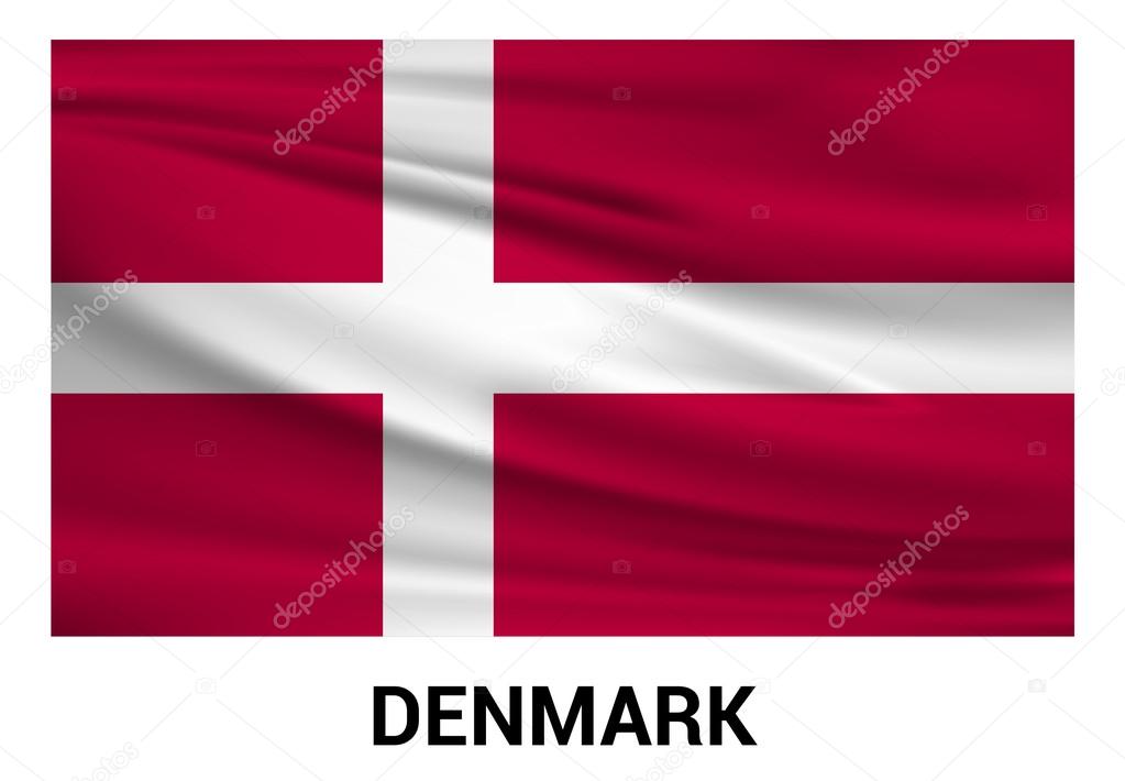 Denmark flag in official colors