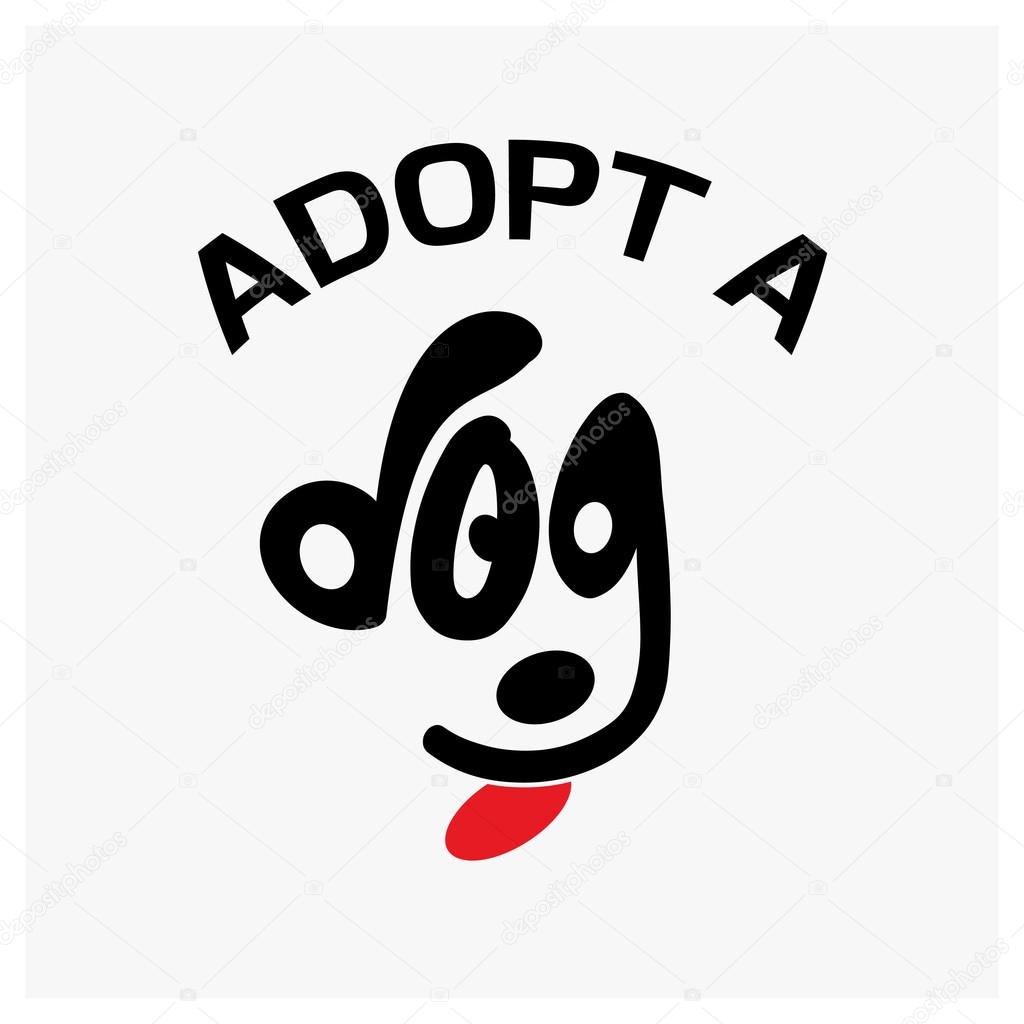 Adopt a Dog sign vector illustration