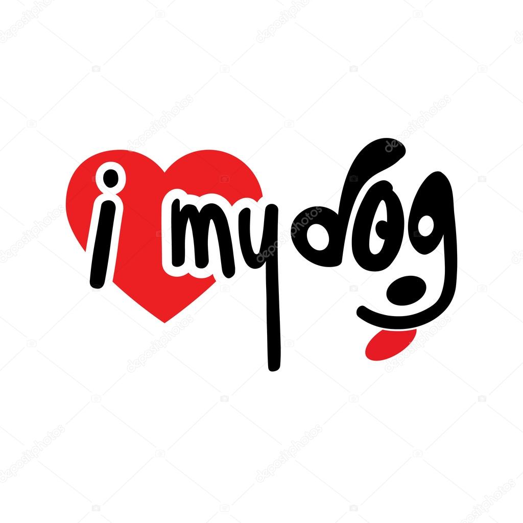 Download I Love my Dog — Stock Vector © ibrandify #93748790