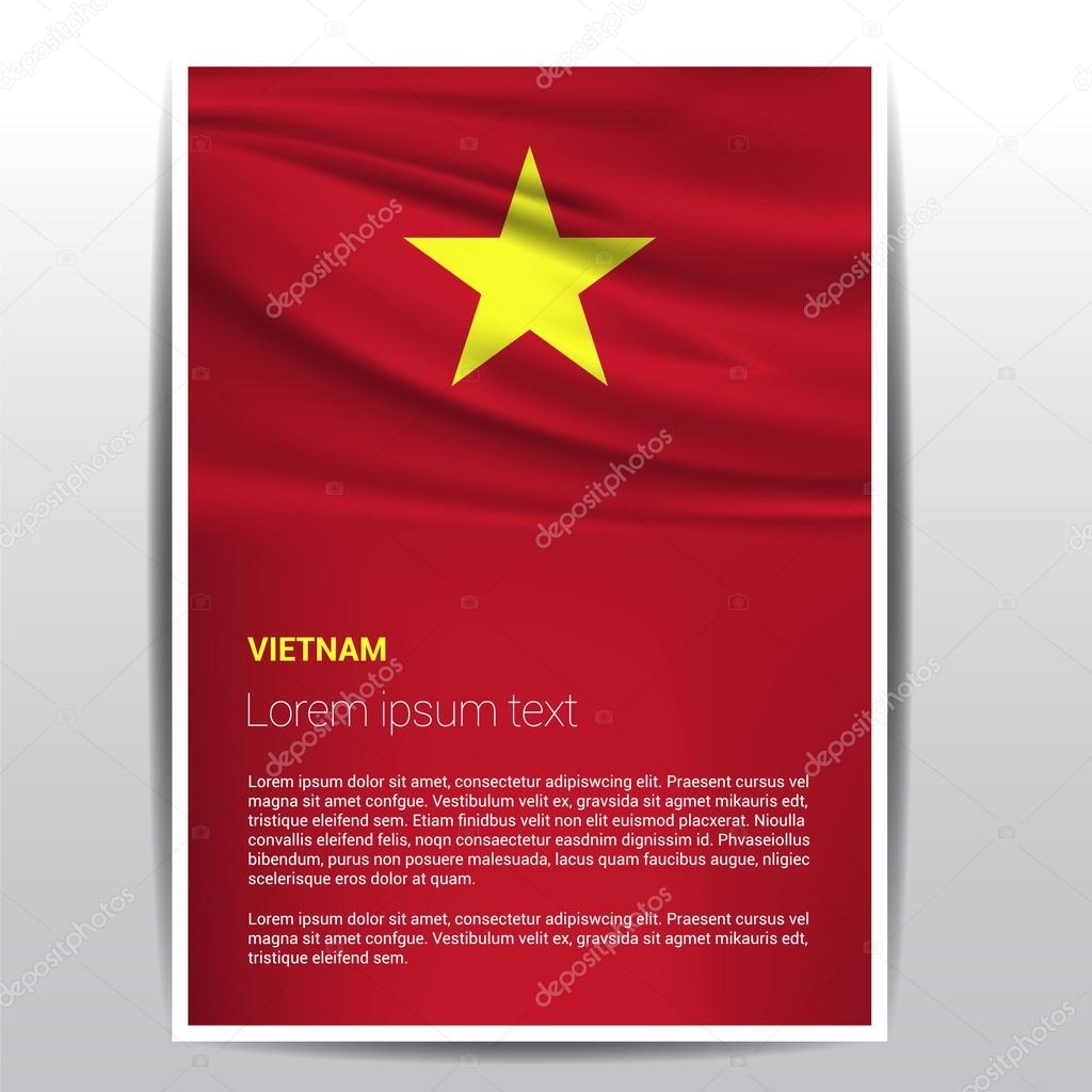 Vietnam flag Brochure Template