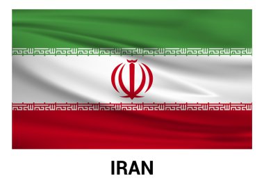 Iran bayrağı resmi renklerde