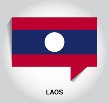 üç boyutlu 3d Laos bayrağı