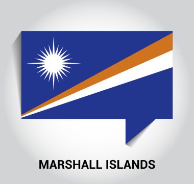üç boyutlu 3d Marshall Adaları bayrağı