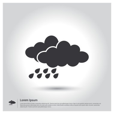Yağmur bulutları hava simgesi  