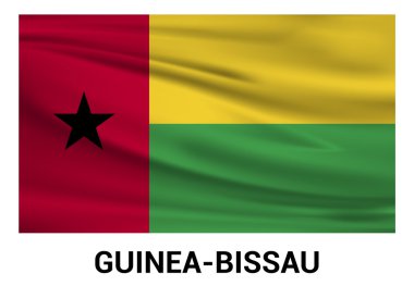 Gine Bissau bayrak resmi renklerde
