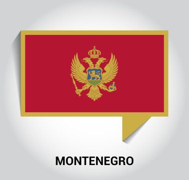 üç boyutlu 3d Karadağ bayrağı