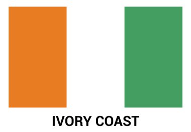 Fildişi Sahili bayrağı izole vektör resmi renklerde