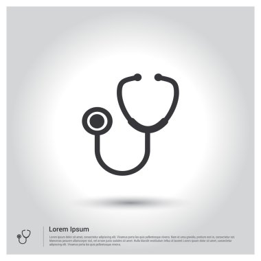 medical stethoscope icon clipart