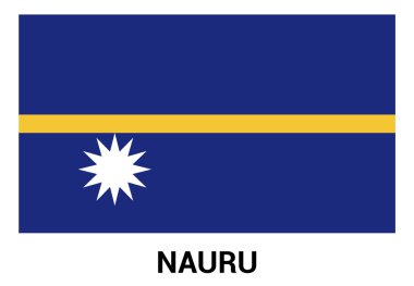 Nauru bayrak resmi renklerde