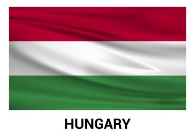 Hungary flag isolated vector in official colors clipart