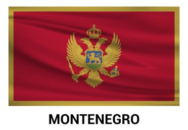 Karadağ bayrağı resmi renklerde