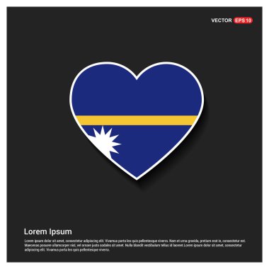 Kalp şekli Nauru bayrak