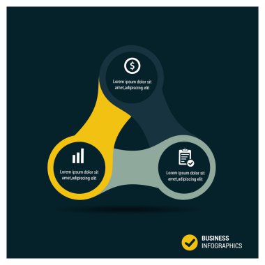 Üçgen infographics. Diyagramı şablonu