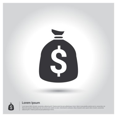 para çantası simgesini dolar işareti olan