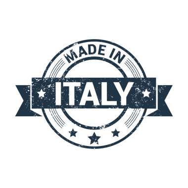 İtalya'da yapılmış. Yuvarlak lastik damga tasarım