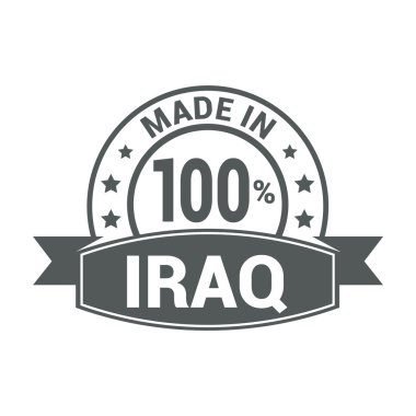 Irak'ta yapılan. Yuvarlak lastik damga tasarım