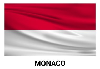 Monaco bayrağı resmi renklerde