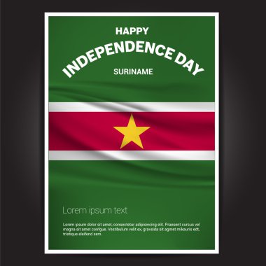 Surinam Bağımsızlık günü poster