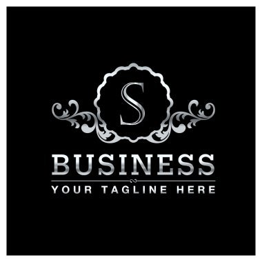 Buisiness Logo tasarımı ile gümüş Harf S