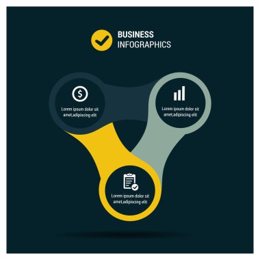 Üçgen infographics. Diyagramı şablonu
