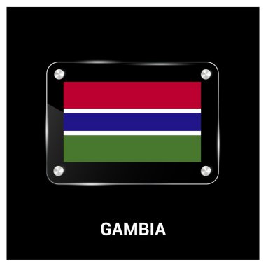 Gambiya bayrak cam levha
