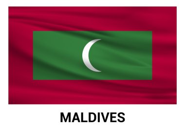 Maldivies bayrağı resmi renklerde