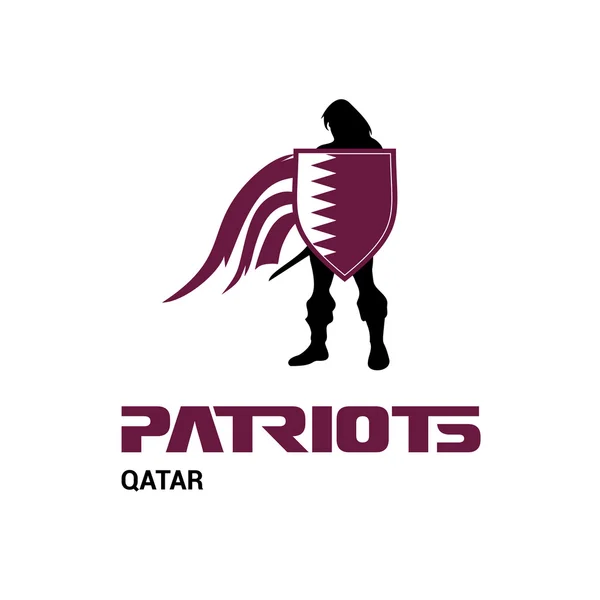 Concepto de patriotas Qatar — Vector de stock