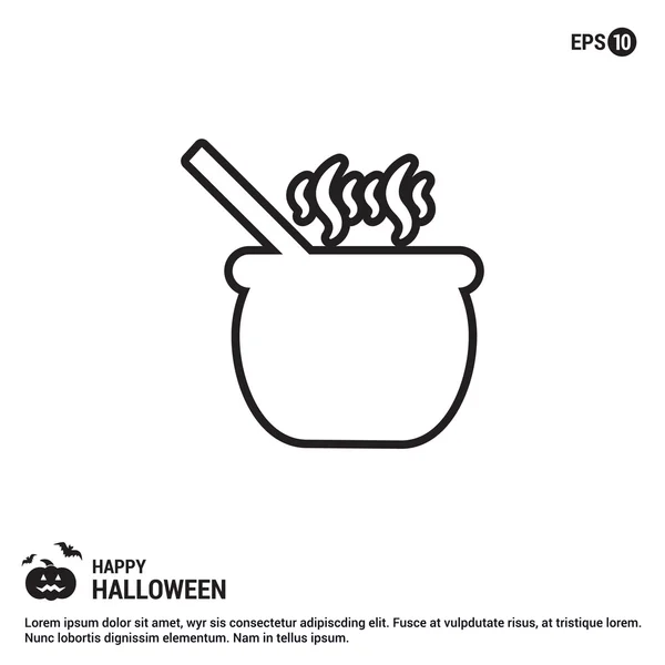 Halloween cauldron icon. — Stock Vector