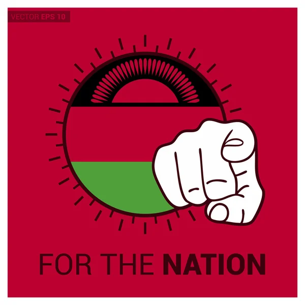 Conceito de bandeira do país do Malawi —  Vetores de Stock