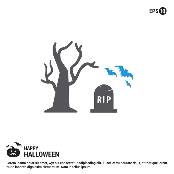 Halloween Tree icon. — Stock Vector