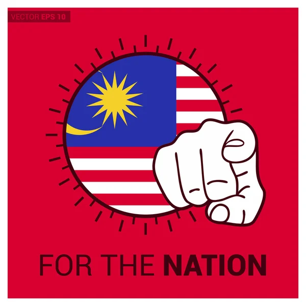 Малайзія країна прапор концепції — стоковий вектор