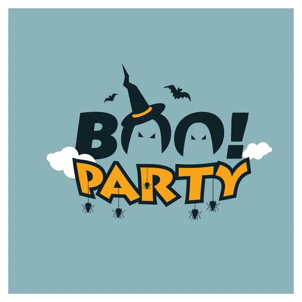 Plantilla de cartel de Halloween Boo Party — Archivo Imágenes Vectoriales