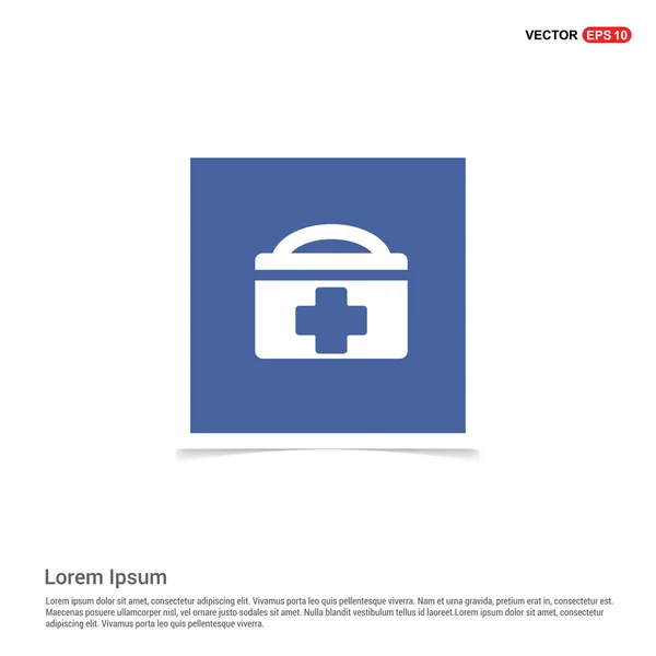 Icono de seguro Kit médico — Vector de stock