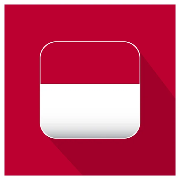 Bouton drapeau indonesia — Image vectorielle
