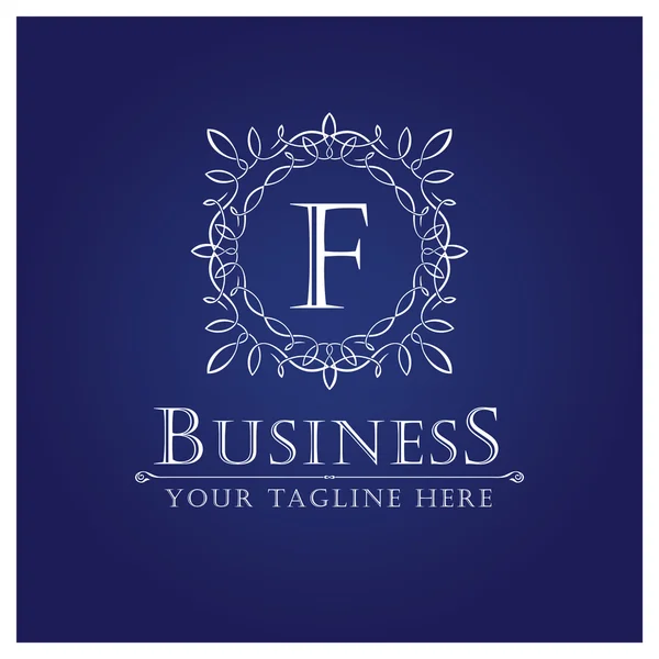Логотип бизнеса дизайн с буквой F — стоковый вектор