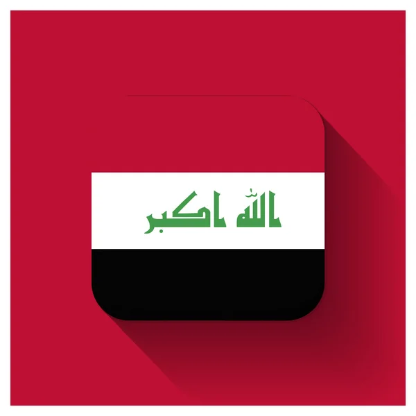 Tasto bandiera iraq — Vettoriale Stock
