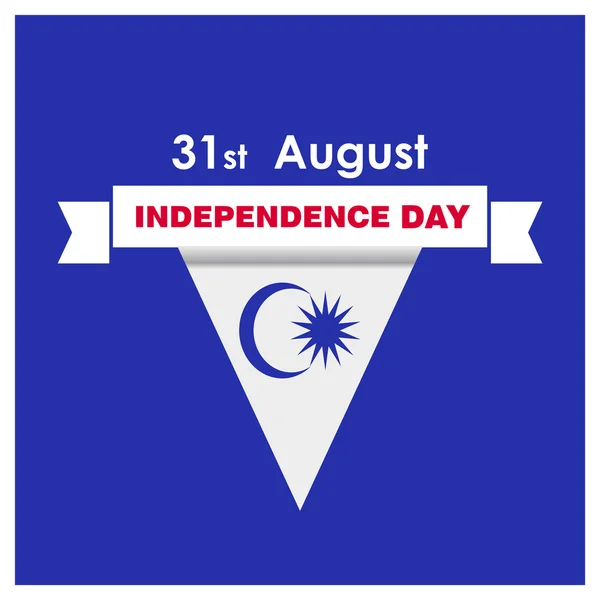 31 sierpnia święto Card. Typografia projektowanie elementów Malezji Independence day tło. — Wektor stockowy