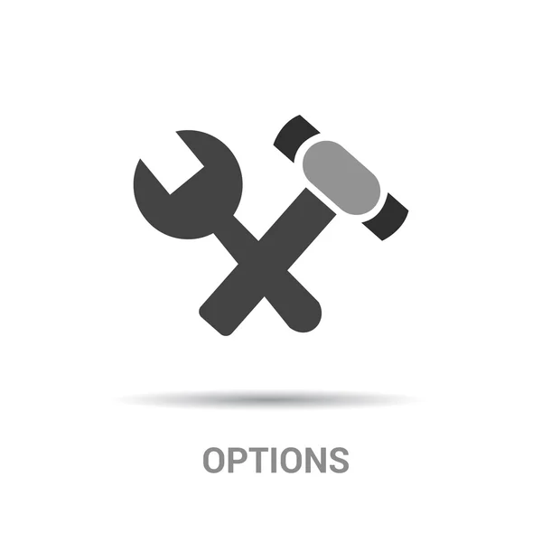 Wrench and hammer icon — Stock Vector