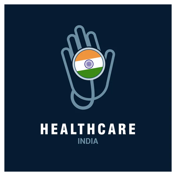 India healthcare logo — 图库矢量图片